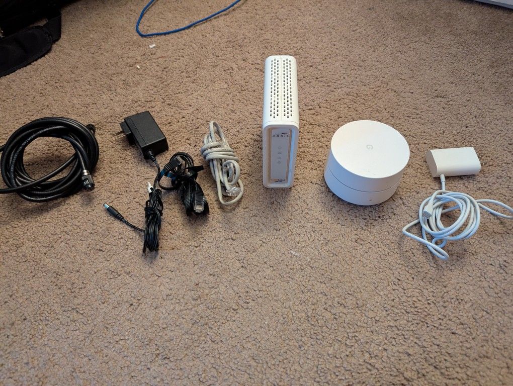 Arris Modem And Google WiFi Router Bundle