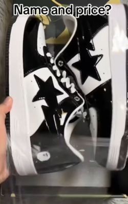 BAPE Black and White Low-Top Sneakers