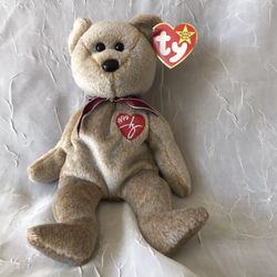 TY 1999 SIGNATURE PLUSH BEAR BEANIE BABIES - TY042289 RETIRED KOREAN NEW WITH TAGS