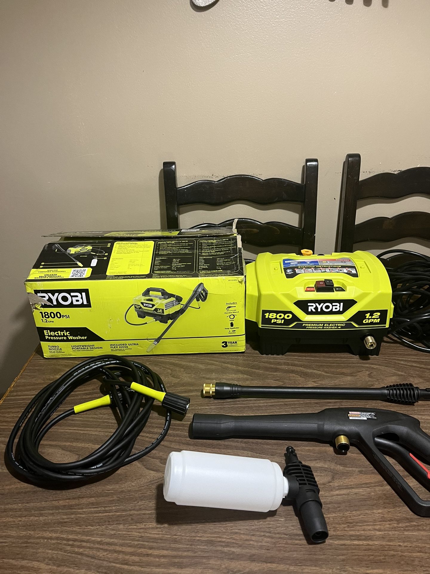 Ryobi 1800 Psi Electric Pressure Washer