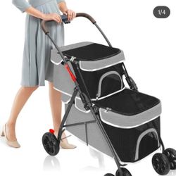 Theo Dog Double Stroller $75
