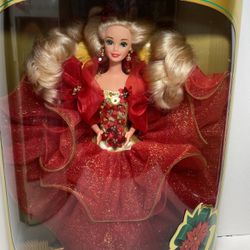 Happy Holidays Barbie 1993 & Hallmark Ornament NIB