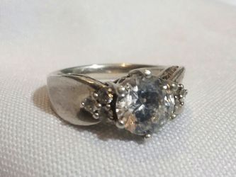 CZ Sterling Silver Diamond Ring - Promise Ring