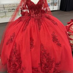 Red Dress, Quinceanera Dress, 15 Dress, Vestido De Quinceanera, Quince Gown, Sweet 16