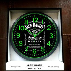 Glow In The Dark Wall Clock Trans Am Clock  Coupe DeVille Jack Daniels Chevy Super Bee Impala Ford Clock General Lee Wall Clock