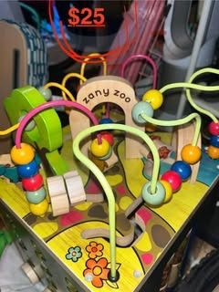 Wooden Activity Cube ‘Zany Zoo’ 14”x 12”x 18” For Toddlers 1 year + New without box