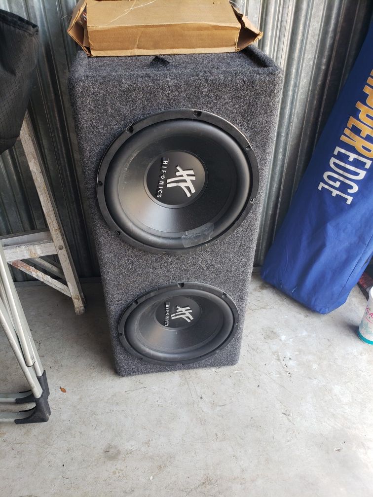 Hi fonics 2 12s car speakers with Box