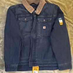 Carhartt Denim Sherpa-Lined Jacket