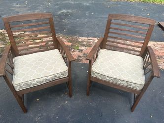 Set of two Wood Patio Chairs