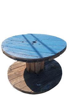 Wooden Wire Wheel Table 