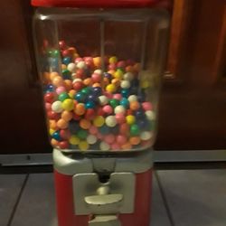 Vintage Oak MFG. Company Acorn 1 Cent Gumball Candy Vending Machine  - No Key 