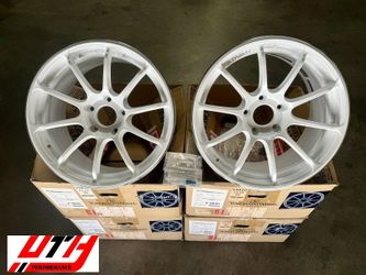 ADVAN RACING RS-III 3 18x9.5 5x120 +45 WHEELS RIM FOR CIVIC TYPE R INTEGRA WHITE