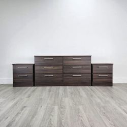 Dresser And 2 Nightstands - Cómoda Y 2 Mesitas De Noche 