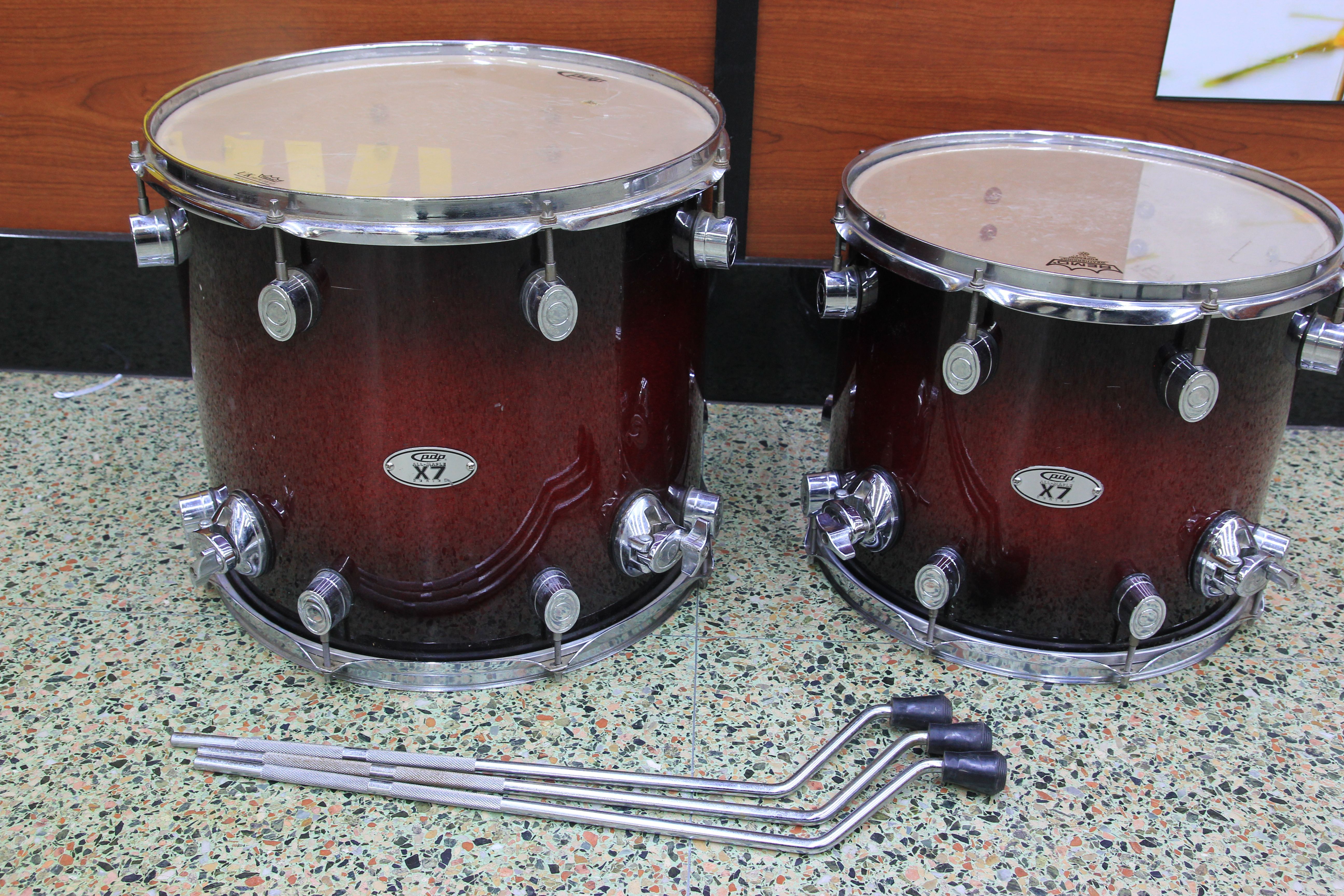 Pair OF PDP X7 Drums 14'' & 16''Toms