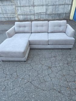 Custom couch, reversible chaise