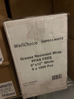Choice 9" x 12" Customizable White Basket Liner / Deli Wrap - 6,000/Case
