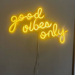 Good Vibes Only LED Neon Wall Sign