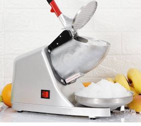 Electric Ice Shaver 300W 2000r/min w/ Stainless Steel Blade Shaved Ice Snow Cone Maker Kitchen Machine Silver