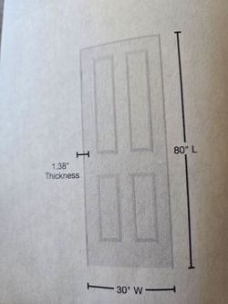 4 panel slab hollow core door