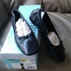 Sam & Libby Leather Slipper Style Ballet Flats/7 1/2 Medium/New 