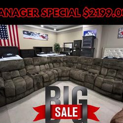 🚨MANAGER SPECIAL!!🚨 Brand New Reclining Sectional Only $2199.00!!