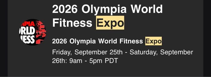 2026 Olympia World Fitness Expo Tickets