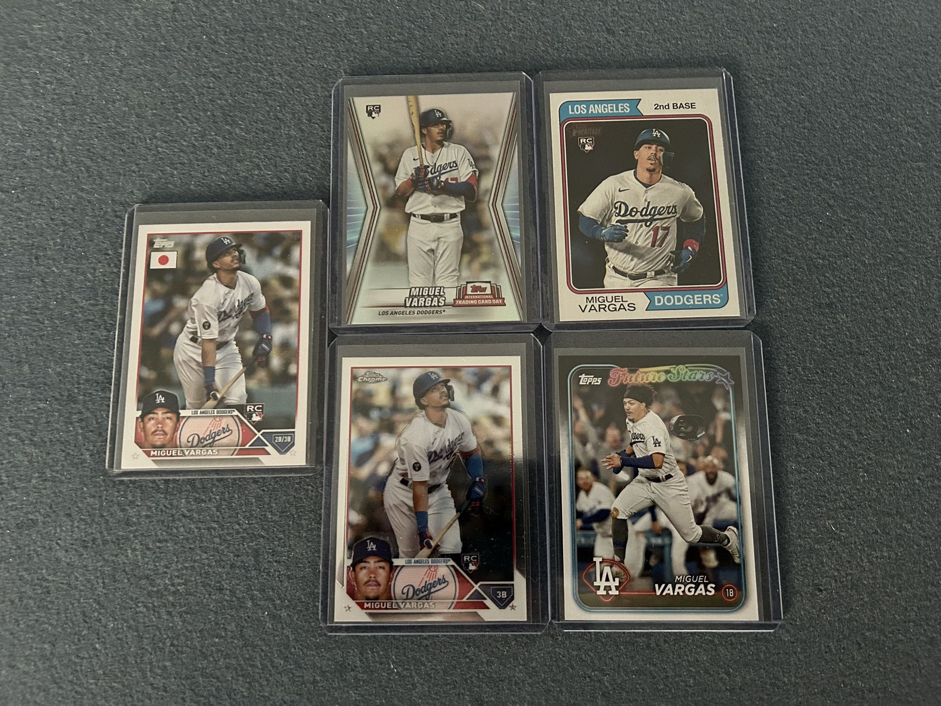 Dodgers Miguel Vargas RC’s (5) Card Lot