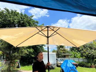 Rectangular patio umbrella 112x76