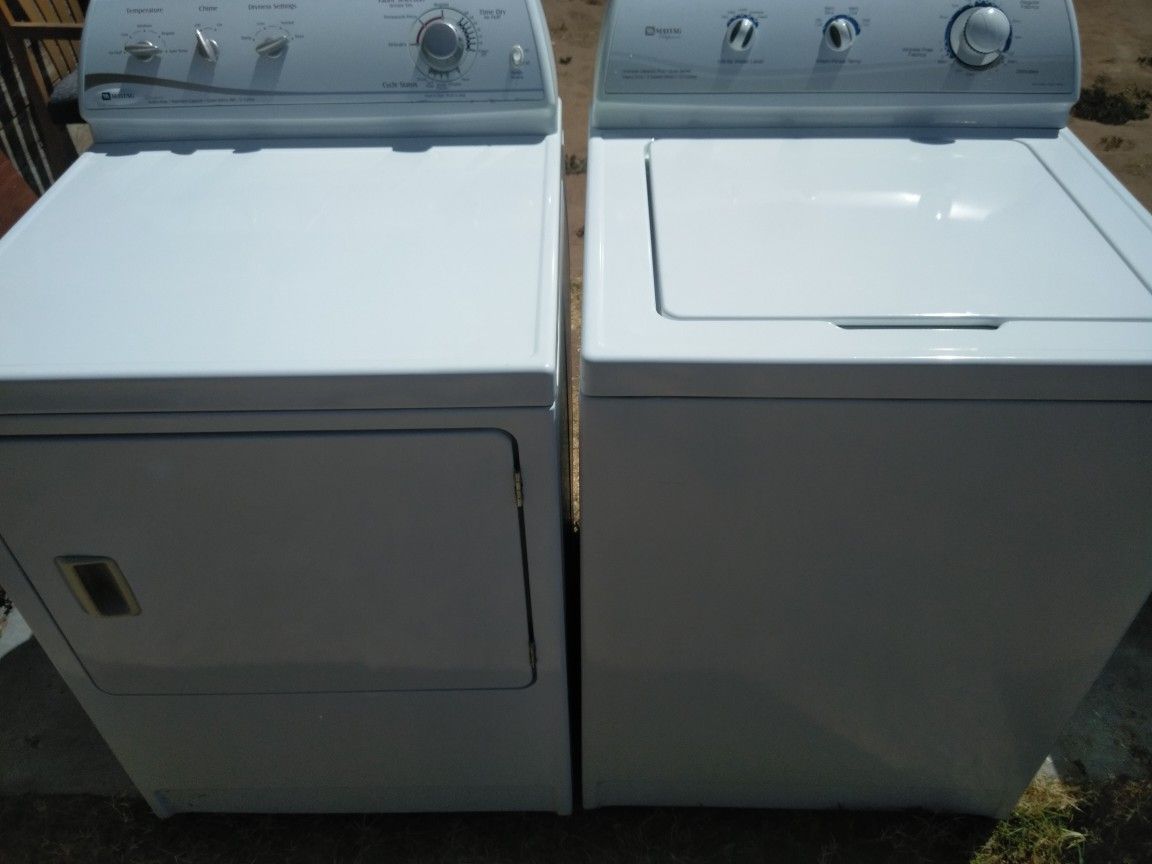 Maytag washer and dryer set Juego de lavadora y secadora Maytag