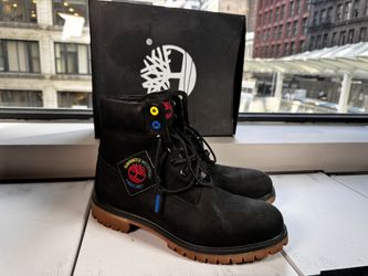 Timberland Premium 6 Inch waterproof Size 11 Boot Black Nubuck 