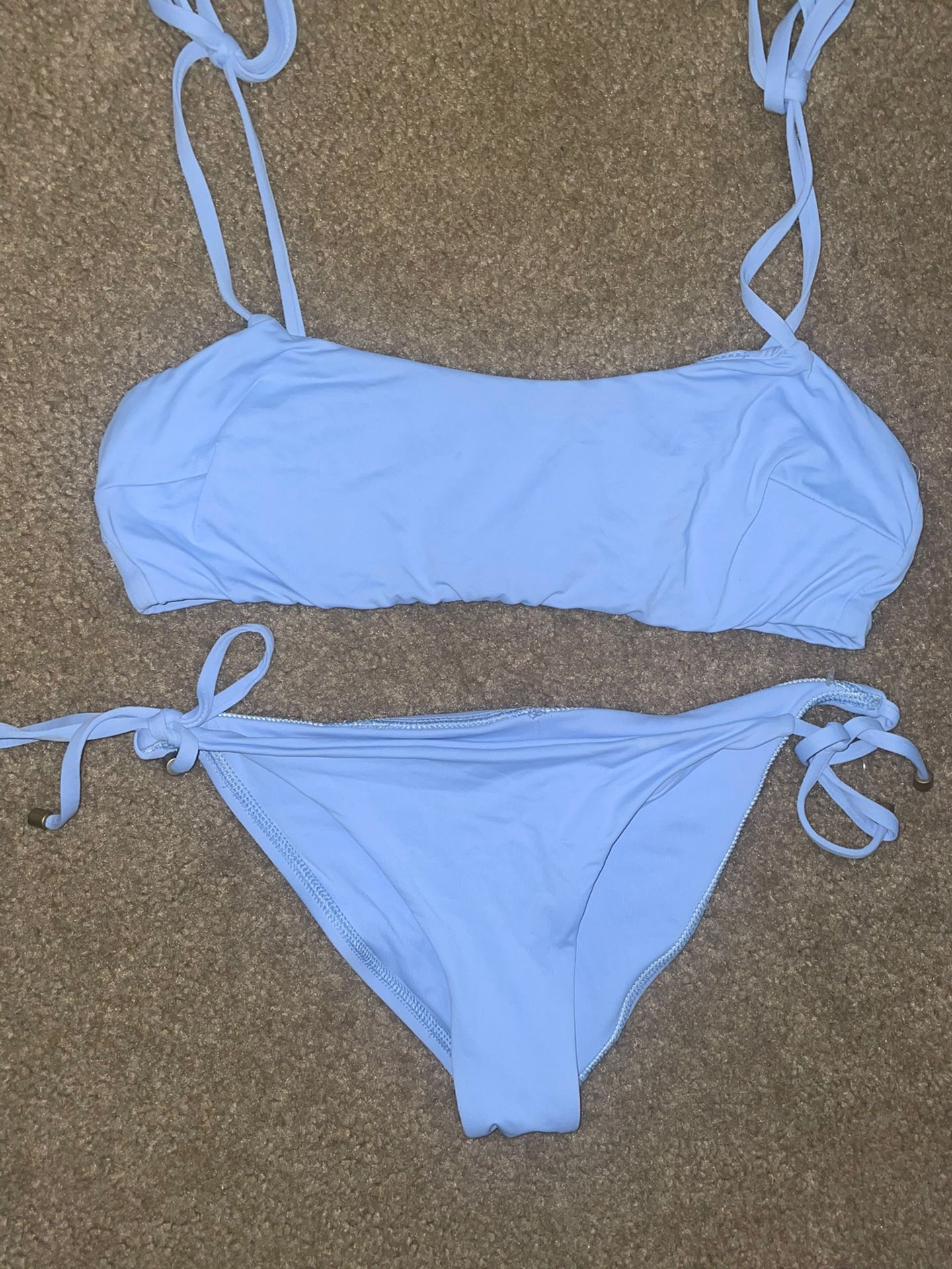 Nearly New Baby Blue Womens Sz:S Adjustable Strap Bikini