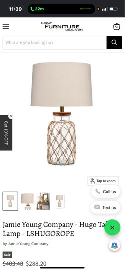 Coastal decor lamps purchased from City furniture