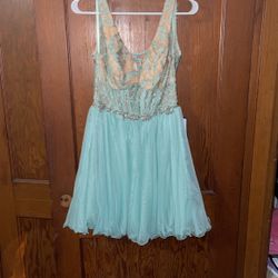 Nude/mint Dress