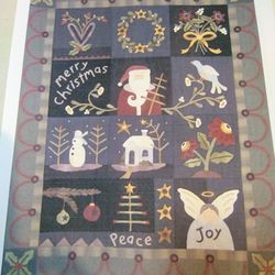 Merry Christmas Wool Applique Quilt Kit