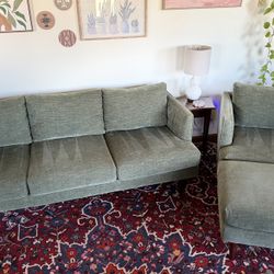 Sofa & Chair with Ottoman Set