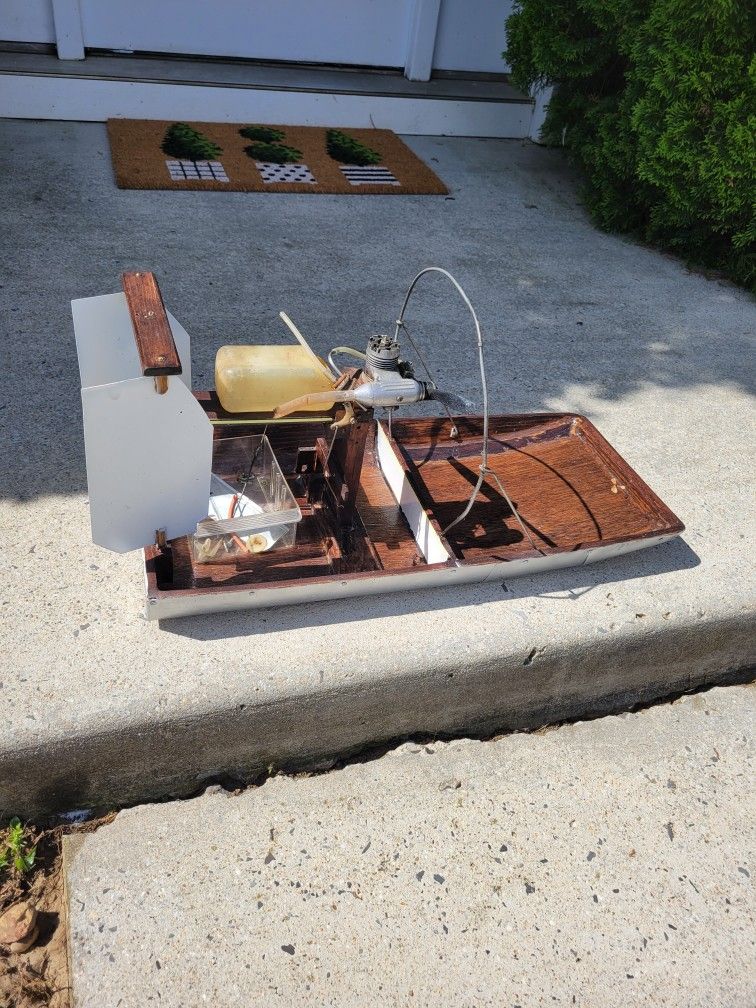 Vintage 60's Air Boat W/Cox Motor.