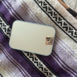 small baby blue mirror 