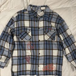 Disney Parks Pixar Turning Red Pandamonium Plaid Flannel Shirt