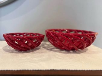 Set of 2 braided bread baskets