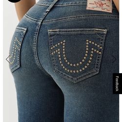 True Religion crystal rhinestone jeans size  32