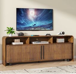 70” TV Stand with Cabinet Storage