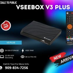 VSEEBOX V3 PLUS - BRAND NEW  TV BOX - AUTHORIZED DEALER  - 1 YEAR WARRANTY ‼ 