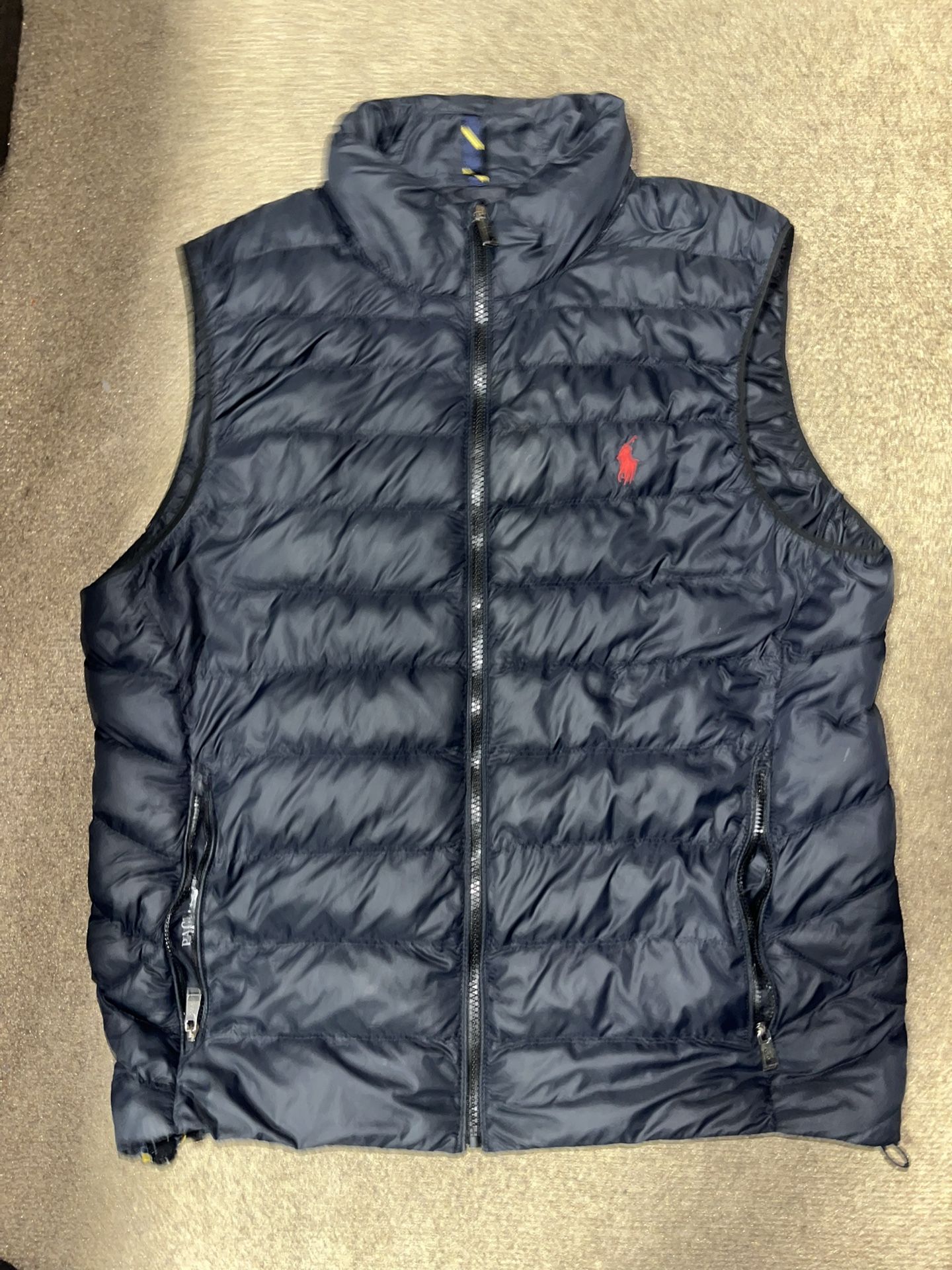 Navy Blue Polo Puffer Vest