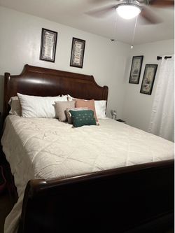 King bedroom set dark brown