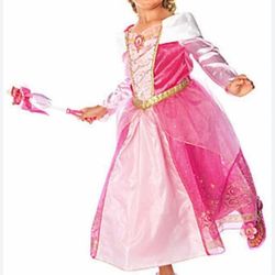 Disney Store Aurora Sleeping Beauty Pink Costume DRESS Girls XS 4 Toddler 