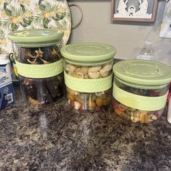 3 Princess house jars