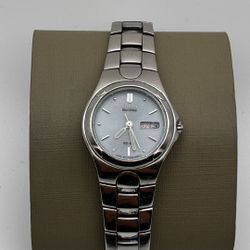 Citizen Eco-Drive Women’s Day-Date Model E001-K17580 Stainless Steel Solar Watch