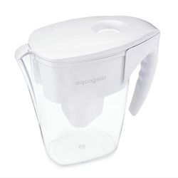 Aquagear Water Filter Pitcher 10 Cup, 120 Gallon Filter Life