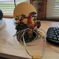 Antique Rooster Lamp $40