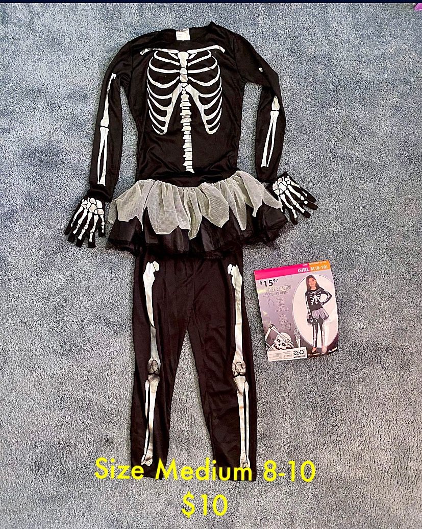 Girls Skeleton Costume